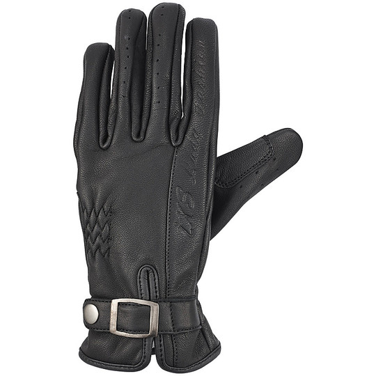 Women's Vintage Leather Glove Ixs Classic Roxana 2 Black