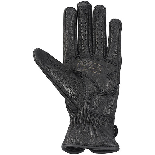 Women's Vintage Leather Glove Ixs Classic Roxana 2 Black