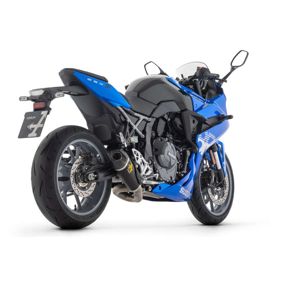 Works Dark Nichrom Racing Full Exhaust with Carby End Cap for Suzuki GSX-8R / GSX-8S (24-25)