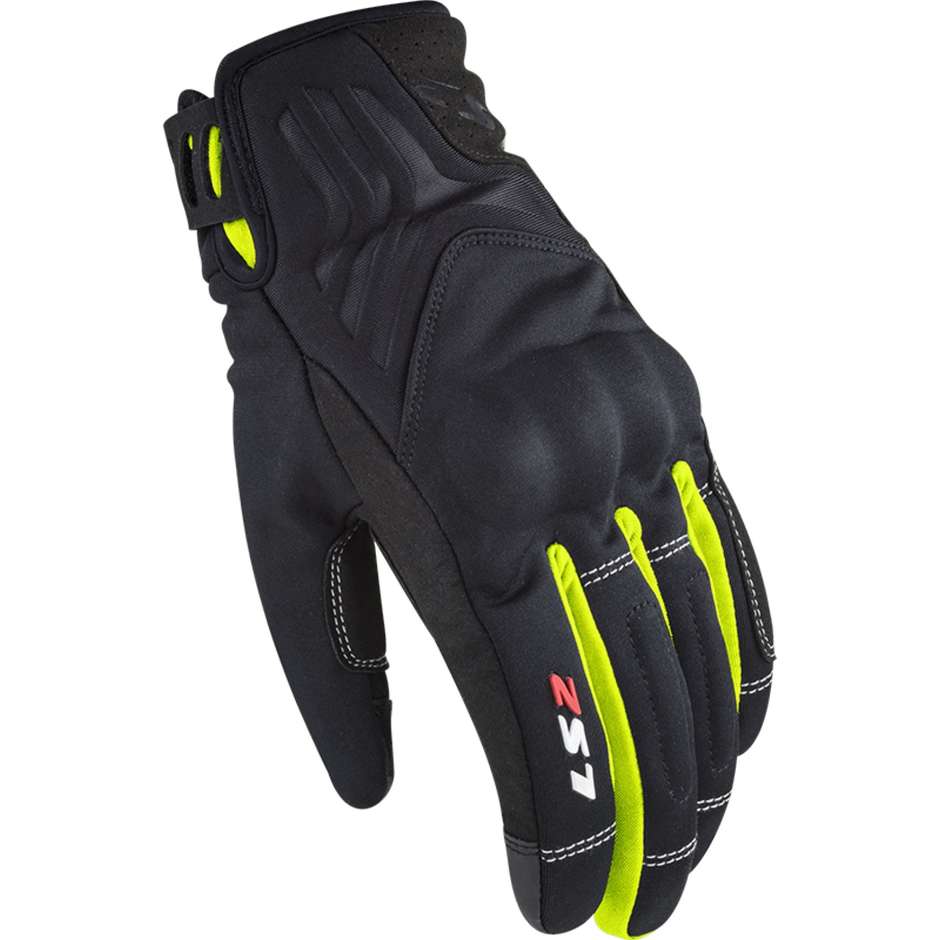 WP LS2 JET 2 LADY Women's Motorcycle Gloves Black HV Yellow