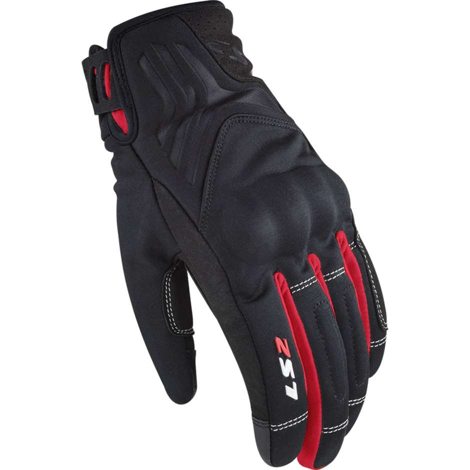 WP LS2 JET 2 LADY Women's Motorcycle Gloves Black Red