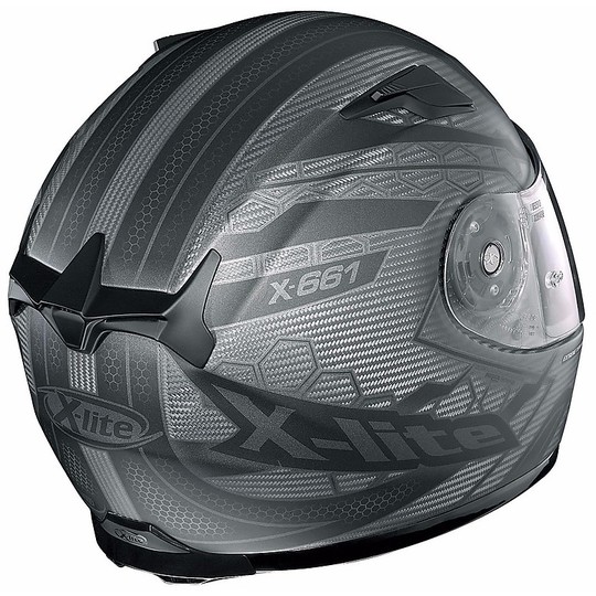 X-Lite X-661 Extreme Titanium HoneyComb Helmet N-Com 07 Titanium Opaco