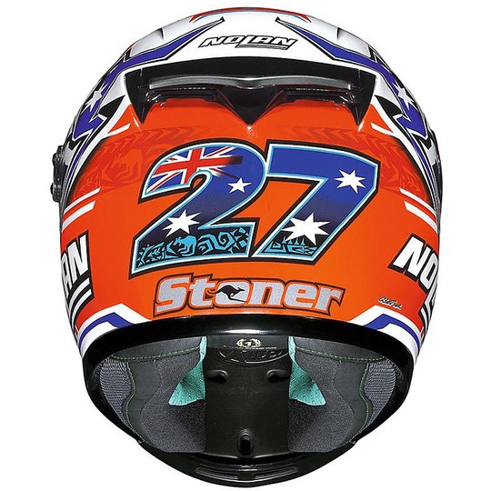 X-Lite X-802 RR Fiber Integral Helmet Replica C. Stoner 106 White Orange