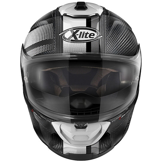 X-Lite X-903 Ultra Carbon Carbon Integral Motorcycle Helmet SENATOR N-Com 023 Polished White