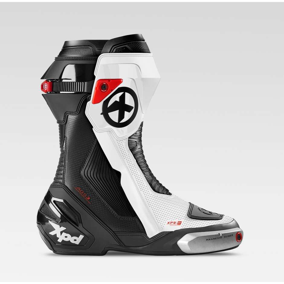 XPD XP9-R AIR Track Motorcycle Racing Boots Black White