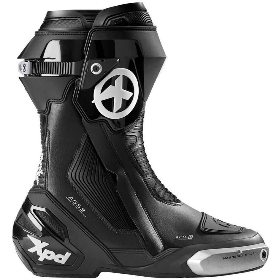 XPD XP9-R Motorcycle Racing Boots Black