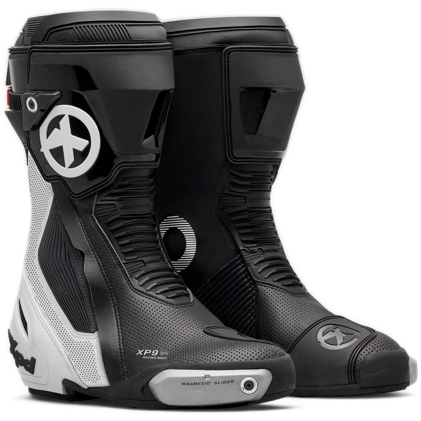 Moto Viper バイクブーツ ホワイト/ブラックUKサイズ40 XPD XP9-S AIR Track Motorcycle Racing Boots White For Sale Online
