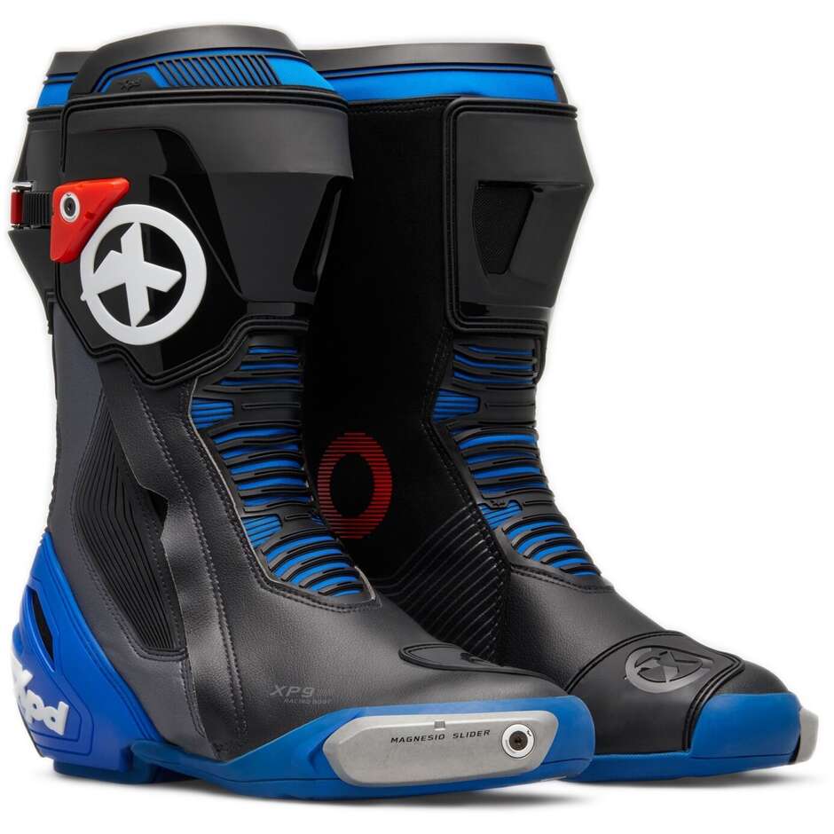 XPD XP9-S Track Motorcycle Racing Boots Black Blue