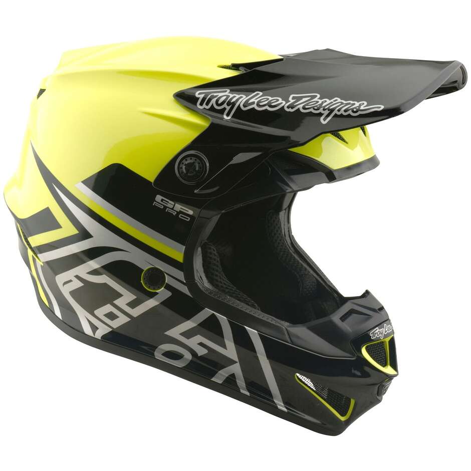 Youth Gp Pro MIPS Helmet for Children Troy Lee Designs Mono Yellow Fluo
