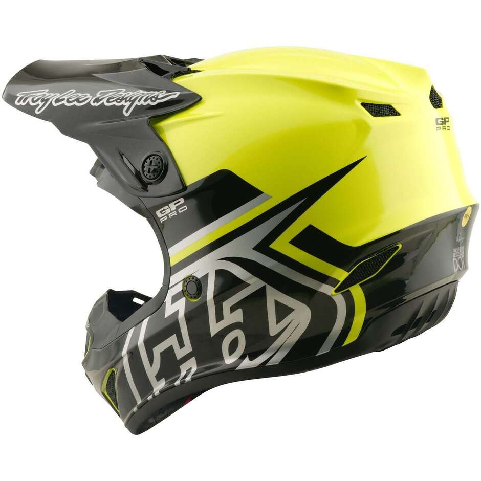 Youth Gp Pro MIPS Helmet for Children Troy Lee Designs Mono Yellow Fluo