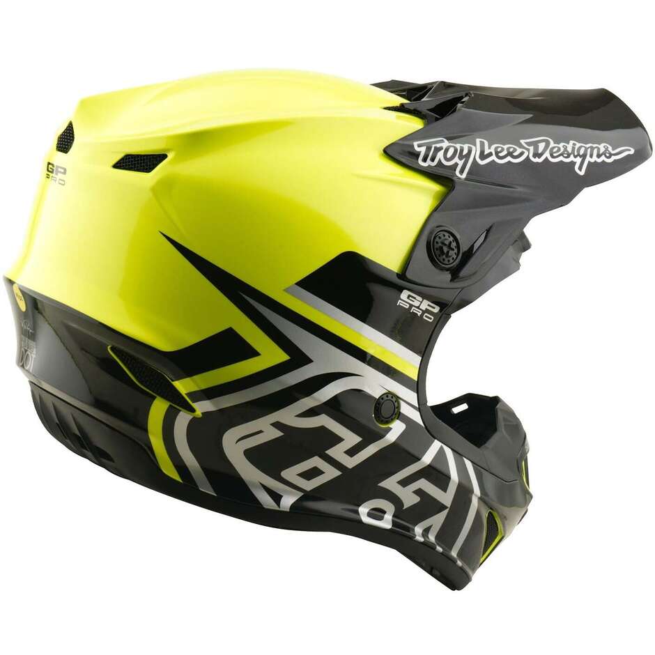 Youth Gp Pro MIPS Helmet for Children Troy Lee Designs Mono Yellow Fluo