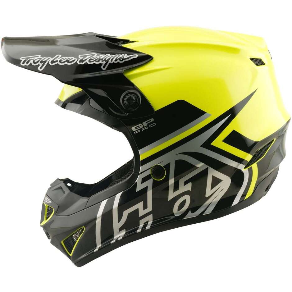 Youth Gp Pro MIPS Helmet for Children Troy Lee Designs Mono Yellow Fluo