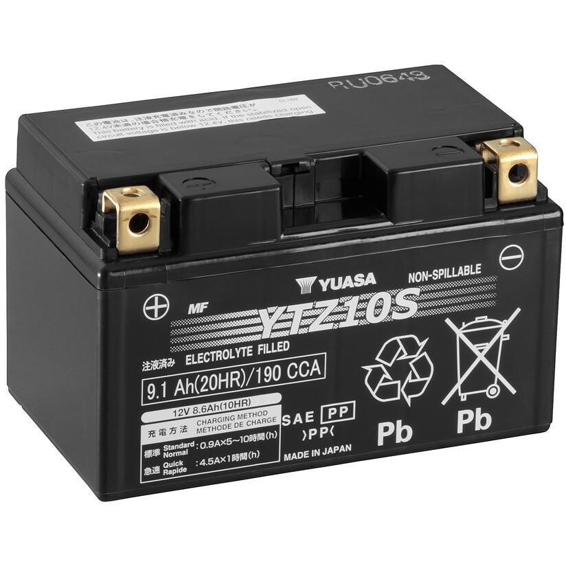 Yuasa ytz10s Motorradbatterie (versiegelt aktiviert - Werkseitig versiegelt) 12 V/8,6 Ah