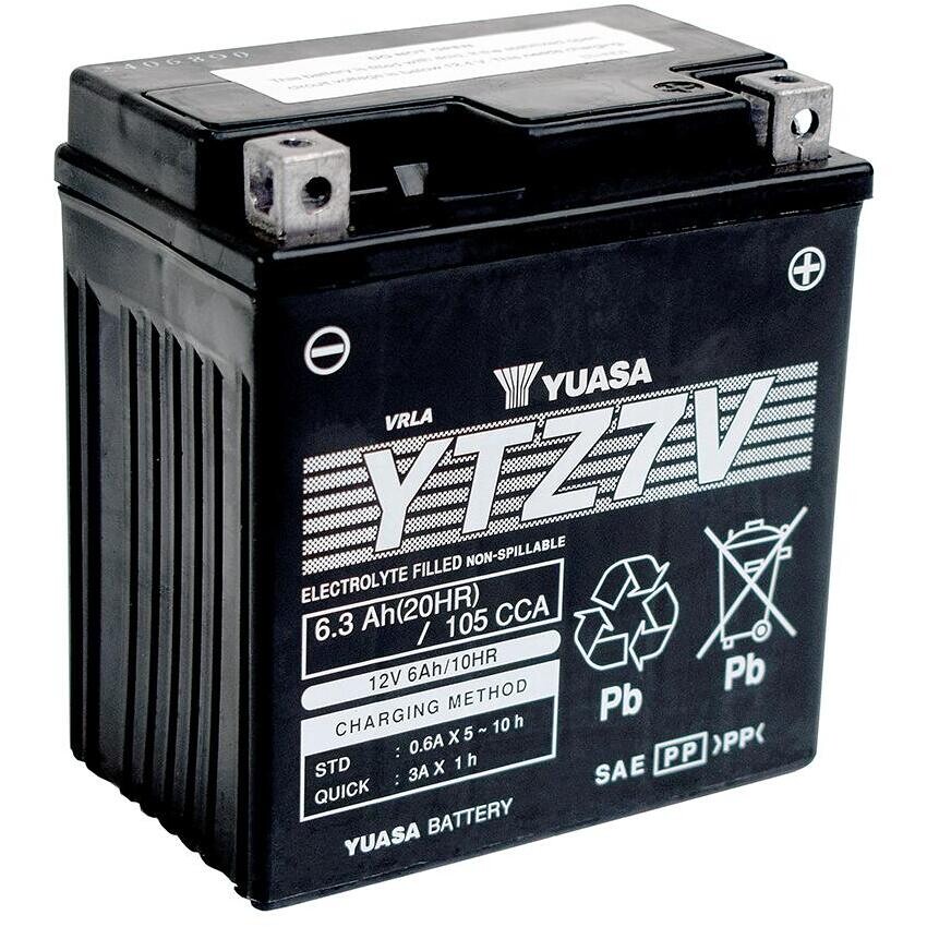 Yuasa ytz7v Motorcycle Battery (Sealed activated - Factory sealed)