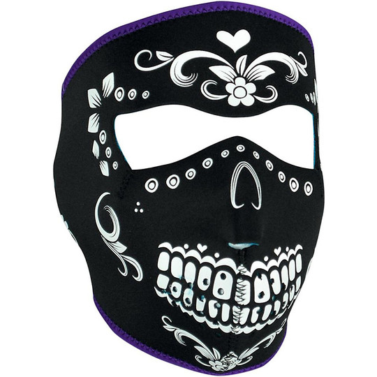 Zanheadgear Full Face Muerte Motorcycle Mask Collar