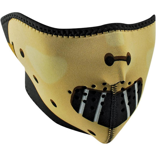 Zanheadgear Half Face Mask Collier de masque de moto Hannibal