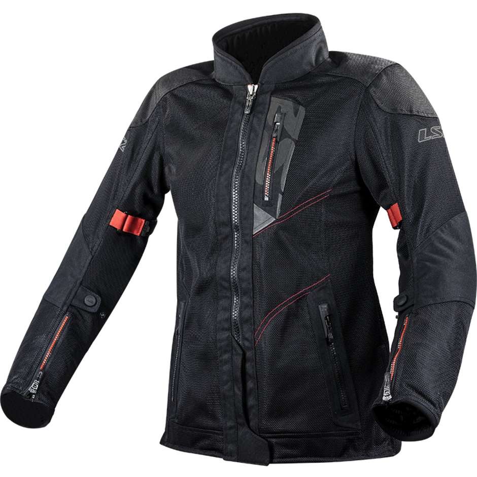 Zertifizierte LS2 Alba Black Motorcycle Technical Jacket