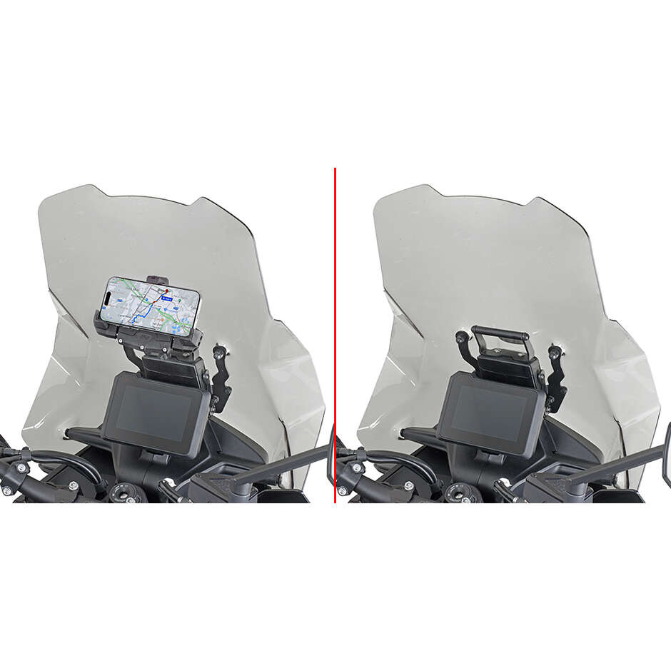 Zur Montage einer Querstange hinter der Windschutzscheibe zur Installation der GPS-Smartphone-Halterung S902A, S920M, S920L, S95KIT und Givi FB7717 für KTM 890 SMT (23 > 25)