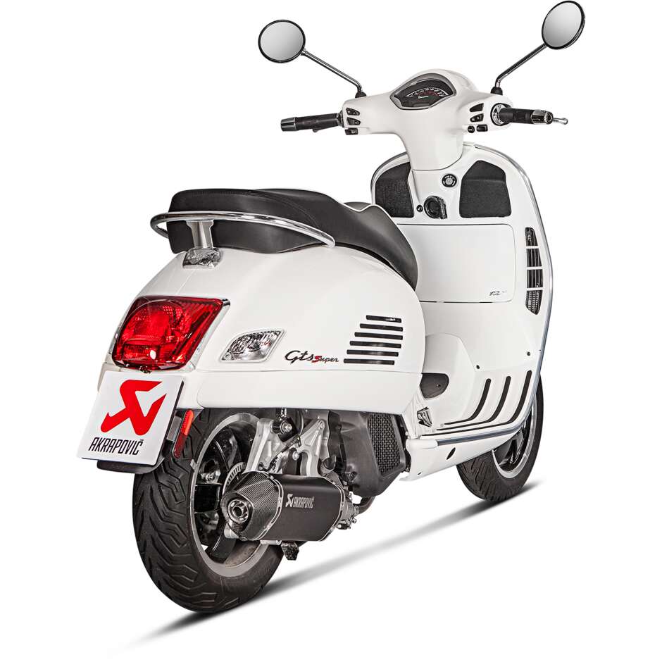 Échappement Akrapovic S-VE125SO1-HZBL Slip-On spécifique pour PIAGGIO Vespa GTS125 ie ABS (17-20) GTS150 ie ABS (17-19)