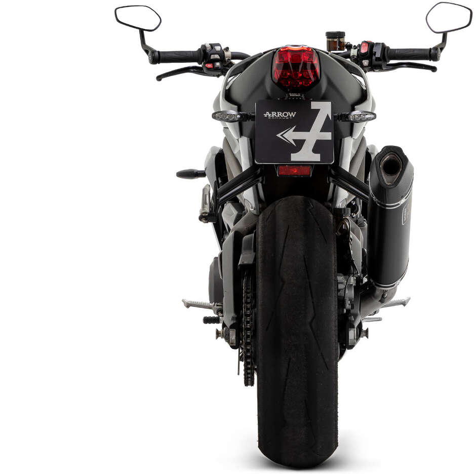 Échappement Arrow avec silencieux Veloce en aluminium foncé pour Triumph STREET TRIPLE 765 (20-22)