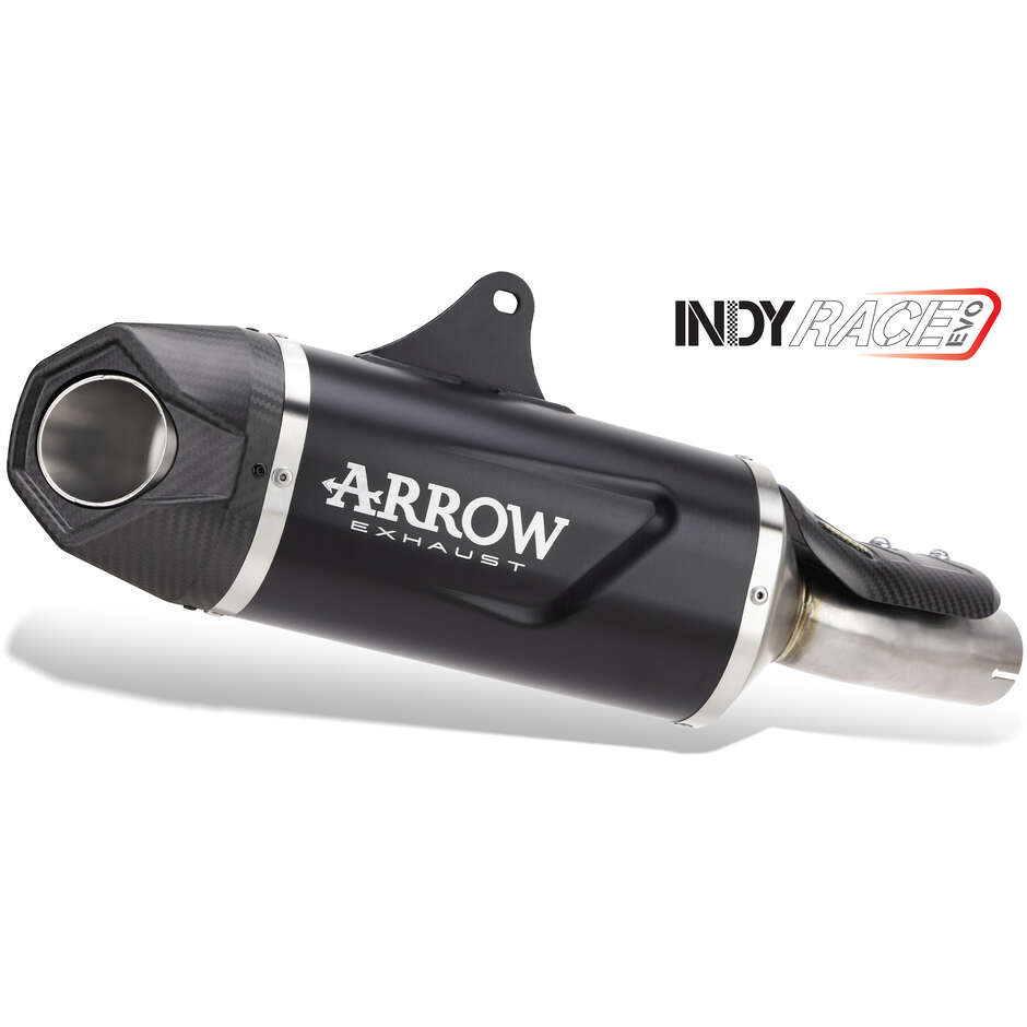 Échappement Arrow Indy Race EVO en aluminium foncé avec embout de carburateur pour Honda CB 750 Hornet (23-25)
