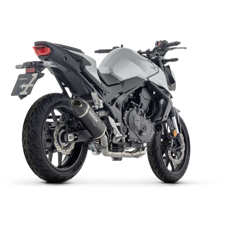 Échappement Arrow Indy Race EVO en aluminium foncé avec embout de carburateur pour Honda CB 750 Hornet (23-25)