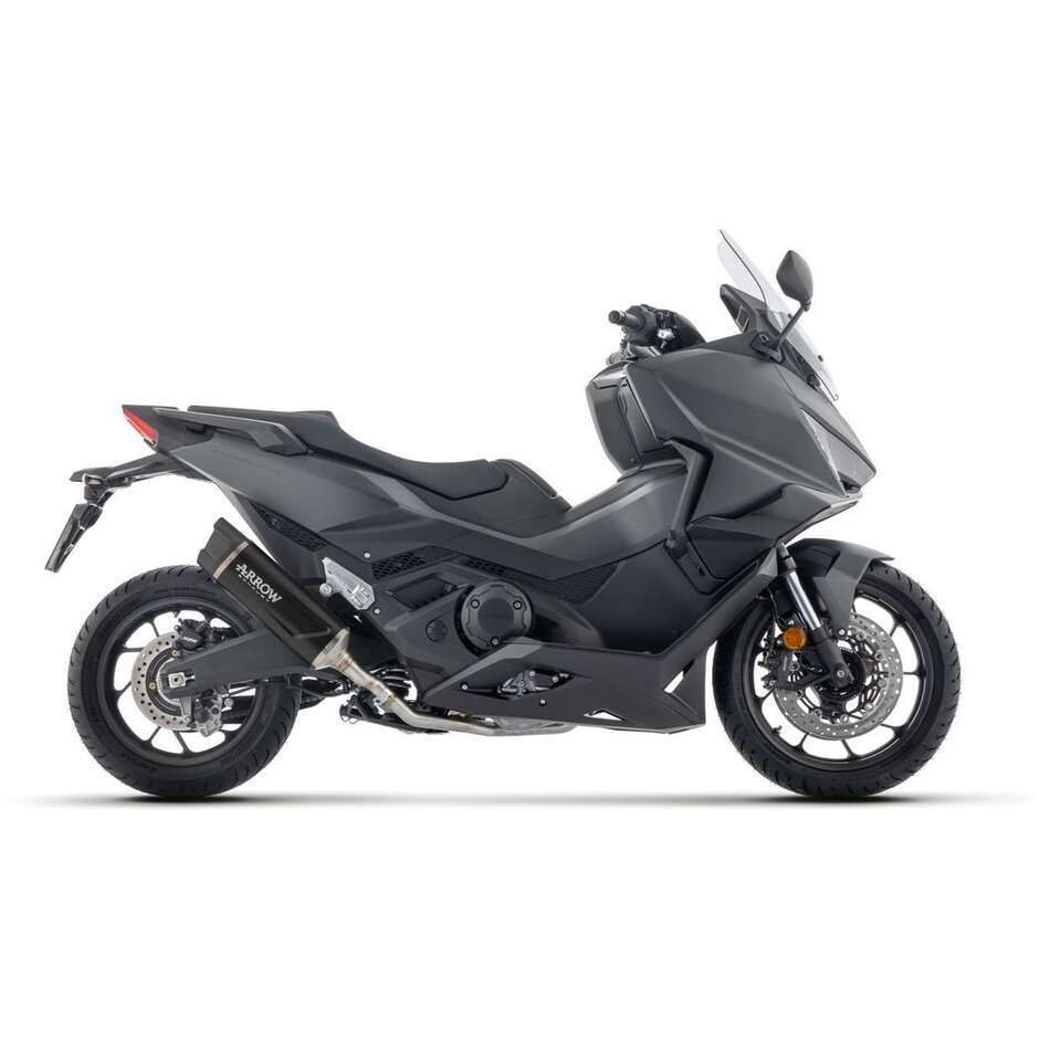Échappement Arrow Indy Race EVO en aluminium foncé avec embout de carburateur pour Honda Forza (21-26)