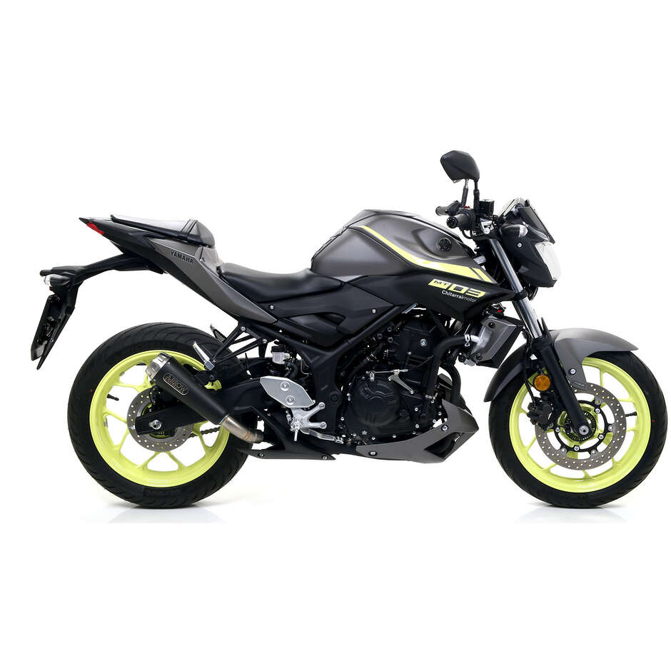 Échappement Arrow Pro-Race Nichrom Dark pour Yamaha YZF R3 (15-24) ; MT-03 (16-19)
