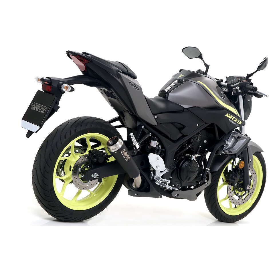 Échappement Arrow Pro-Race Nichrom Dark pour Yamaha YZF R3 (15-24) ; MT-03 (16-19)