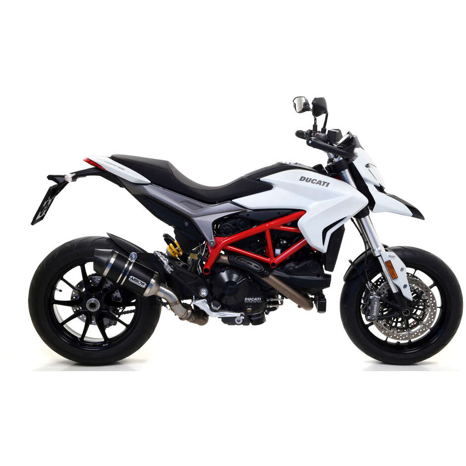 Échappement Arrow Race-Tech en aluminium foncé avec embout de carburateur pour Ducati Hypermotard / Hyperstrada (13-18)