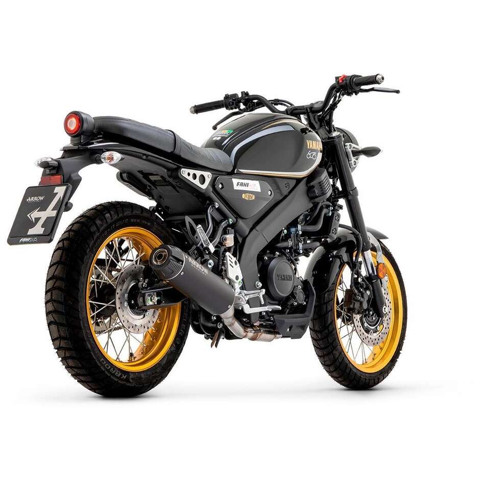 Échappement Arrow Rebel avec embout en carbone pour Yamaha XSR 125 (21-24)