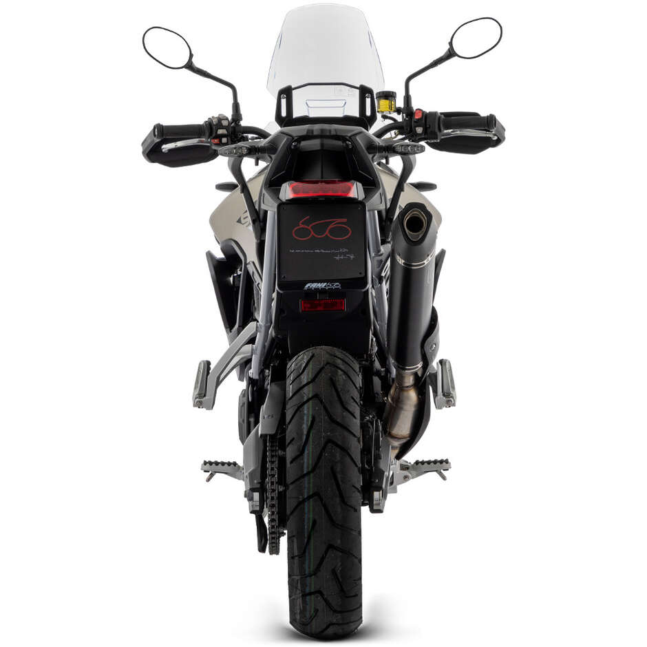 Échappement Arrow Veloce en aluminium foncé pour montage sur sacoches pour Triumph Tiger 850 (20-24) ; Tiger 900 (20-23)