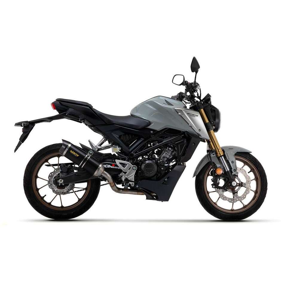 Échappement complet Arrow avec silencieux en aluminium Thunder Dark pour Honda CB 125 R (21-24)