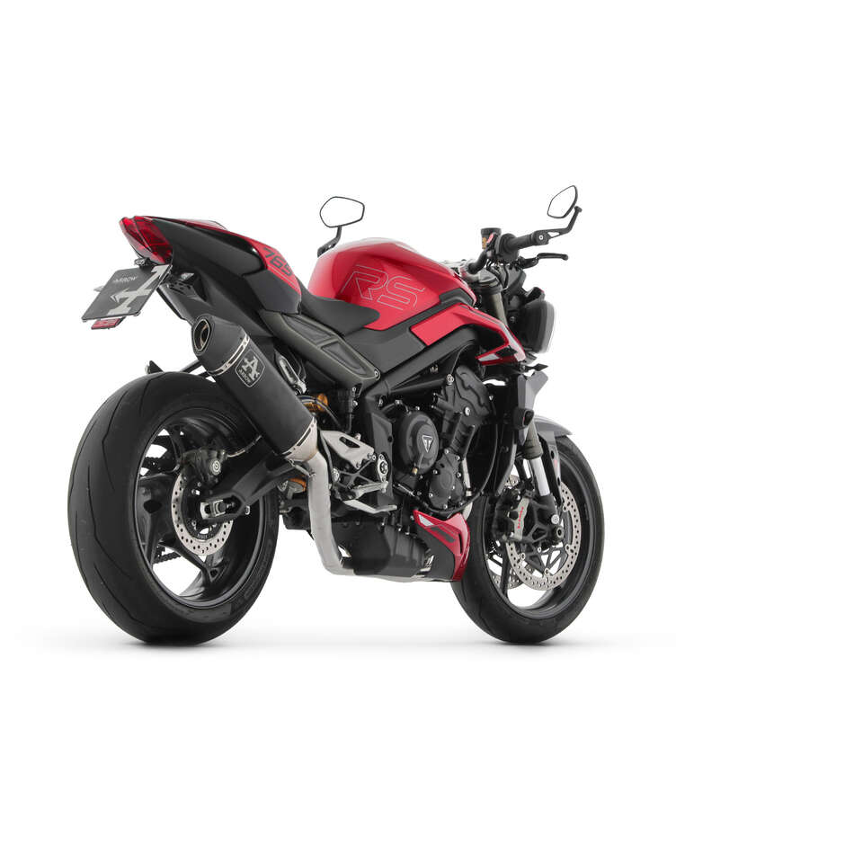 Échappement complet Arrow Racing avec silencieux en aluminium Veloce Dark pour Triumph STREET TRIPLE 765 RS (23-24)