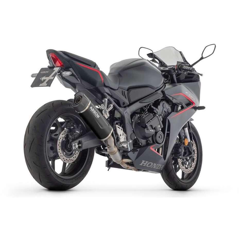Échappement complet Arrow Racing avec silencieux Indy Race EVO en aluminium foncé pour Honda CB 650 R / CBR 650 R (24-26)