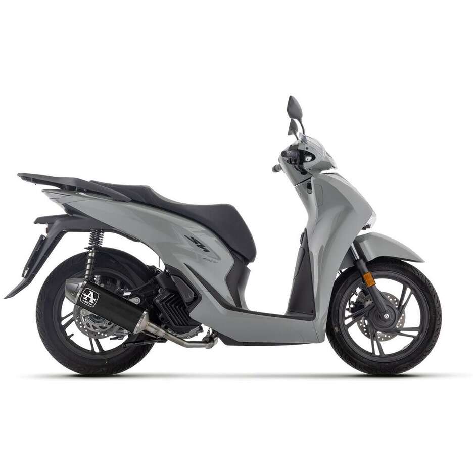 Échappement complet homologué Arrow avec silencieux en aluminium Urban Dark et embout en acier inoxydable pour Honda SH 150 (24-26)