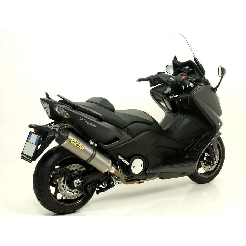 Échappement en titane Arrow Race-Tech avec embout de carburateur pour Yamaha TMAX 500 (08-11) / TMAX 530 (12-16)