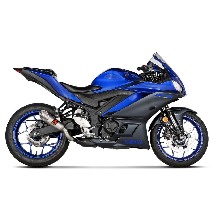 Échappement Slip-On Akrapovic S-Y3SO6-IVOSS spécifique pour YAMAHA YZF-R3 (16-25) ; MT-03 (22-25)