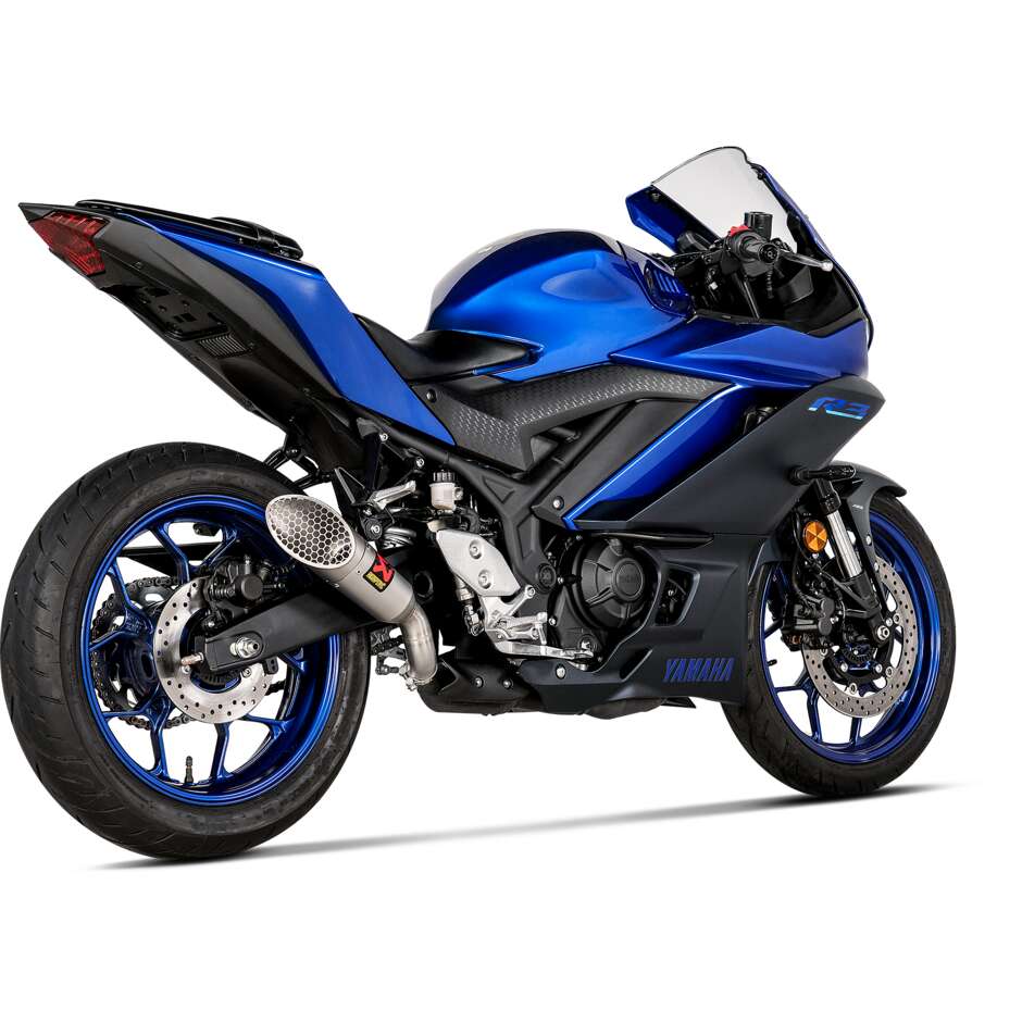 Échappement Slip-On Akrapovic S-Y3SO6-IVOSS spécifique pour YAMAHA YZF-R3 (16-25) ; MT-03 (22-25)