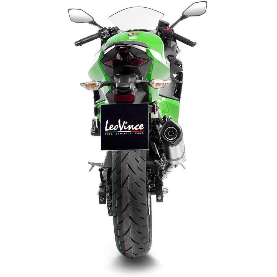 Échappement Slip-On Leovince 14259E LV ONE EVO spécifique pour KAWASAKI Ninja500/SE - Z500/SE (24-25) ; Ninja400 (18-23); Z400 (19-23)
