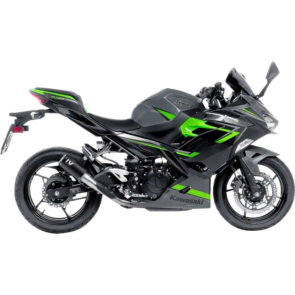 Échappement Slip-On Leovince 15400BU LV CORSA Black Edition spécifique pour KAWASAKI Ninja 400 (18-23); Z 400 (19-23); Ninja 500/SE (24-26); Z 500/S (24-26)