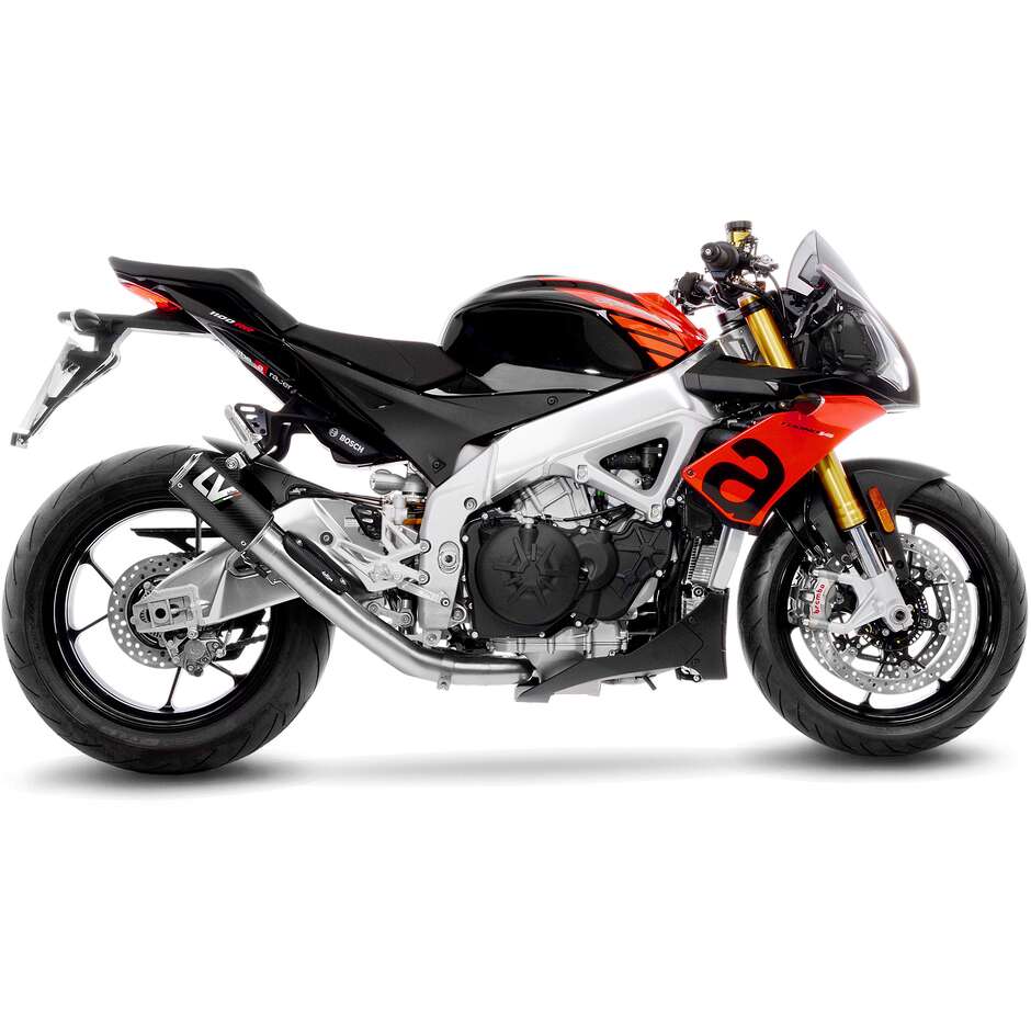 Échappement Slip-On Leovince 15401CU LV CORSA FIBRE DE CARBONE spécifique pour APRILIA RSV41000RR - TuonoV41100/Factory/RR (19-20) ; RSV41100/Usine - TuonoV41100/Usine (21-24)