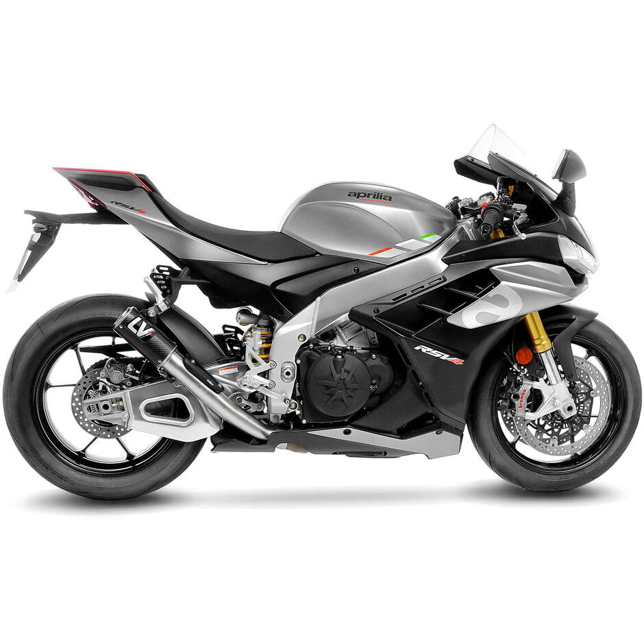 Échappement Slip-On Leovince 15401CU LV CORSA FIBRE DE CARBONE spécifique pour APRILIA RSV41000RR - TuonoV41100/Factory/RR (19-20) ; RSV41100/Usine - TuonoV41100/Usine (21-24)