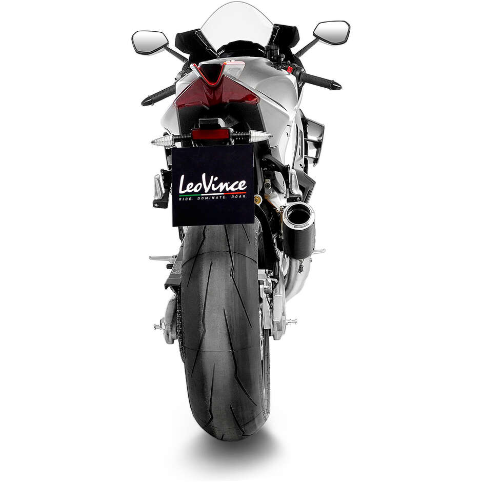 Échappement Slip-On Leovince 15401CU LV CORSA FIBRE DE CARBONE spécifique pour APRILIA RSV41000RR - TuonoV41100/Factory/RR (19-20) ; RSV41100/Usine - TuonoV41100/Usine (21-24)