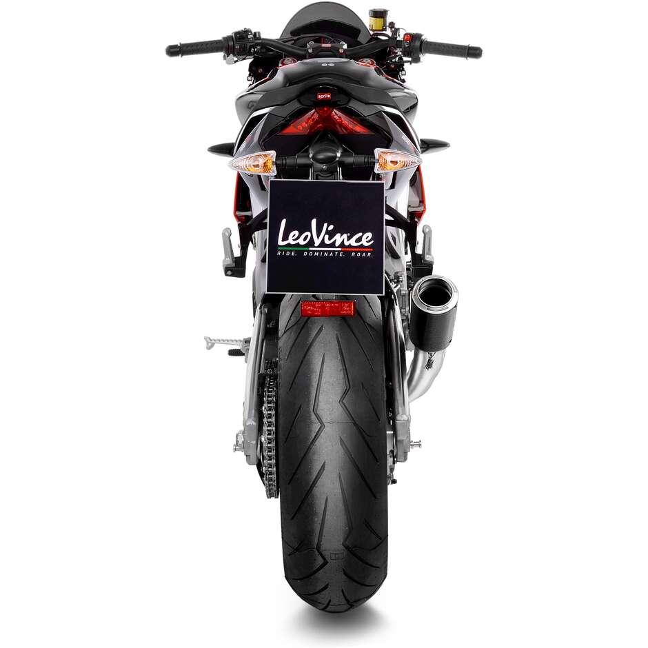 Échappement Slip-On Leovince 15401CU LV CORSA FIBRE DE CARBONE spécifique pour APRILIA RSV41000RR - TuonoV41100/Factory/RR (19-20) ; RSV41100/Usine - TuonoV41100/Usine (21-24)