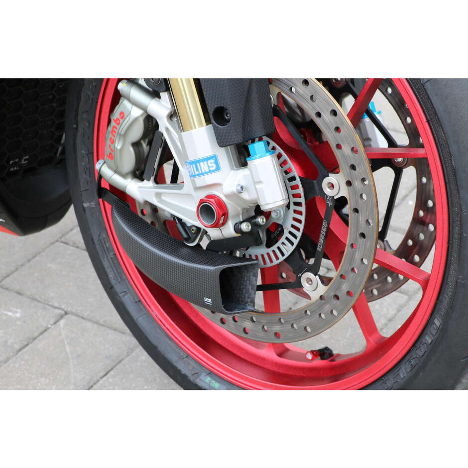 Écrou d'axe de roue avant Aprilia CNC Racing rouge DA402