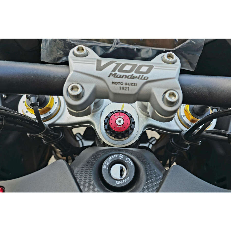 Écrou de potence de course CNC Moto Guzzi GH102 Noir Or