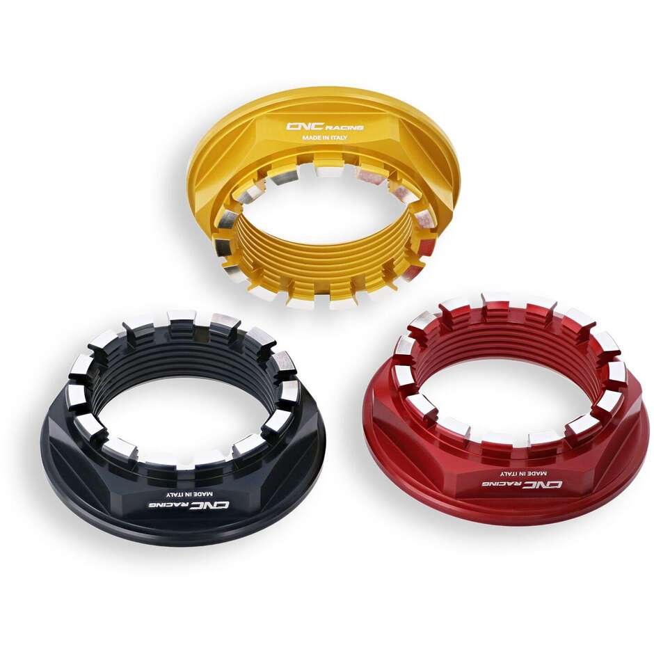 Écrou de roue arrière DA502 SX BICOLOR CNC Racing Rouge Argent