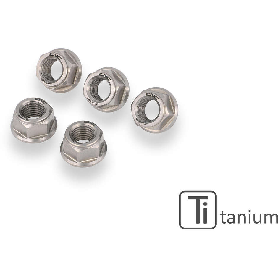 Écrous de couronne en titane Aprilia DA383 M10x1,25 CNC Racing Titanium