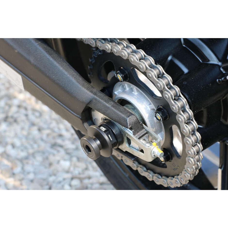 Écrous de roue arrière Ducati SC200 avec support de béquille CNC Racing Red